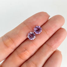 Load image into Gallery viewer, Pair of 7 mm. Octagon Cut Purple Brazilian Amethyst
