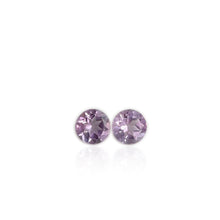 Load image into Gallery viewer, Pair of 8.5 mm. Round Cut Purple Brazilian Amethyst
