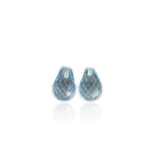 Load image into Gallery viewer, Pair of 7 x 10 mm. Briolette Cut Sky Blue Brazilian Topaz
