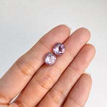 Load image into Gallery viewer, Pair of 8.5 mm. Round Cut Purple Brazilian Amethyst
