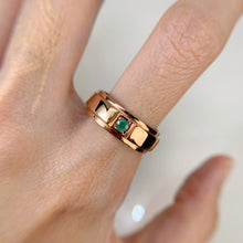 Load image into Gallery viewer, 2.7 mm. Round Cut Green Brazilian Emerald Ring
