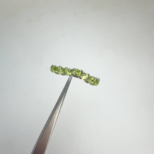 Load and play video in Gallery viewer, 3 mm. Round Cut Green Pakistani Peridot Cluster Ring
