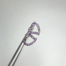 Load and play video in Gallery viewer, 1.5 mm. Round Cut Purple Brazilian Amethyst Heart Earrings

