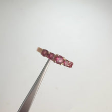 Load and play video in Gallery viewer, 4 mm. Round Cut Pink Brazilian Tourmaline Cluster Ring
