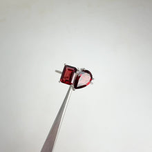 Load and play video in Gallery viewer, 6 x 9 mm. Pear Cut Red African Garnet Ring
