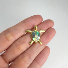 Load and play video in Gallery viewer, Mother of Pearl Turtle Pendant
