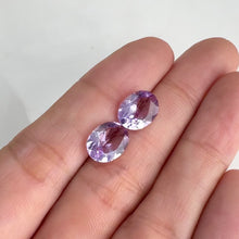 Load and play video in Gallery viewer, Pair of 8 x 10 mm. Oval Cut Purple Brazilian Amethyst
