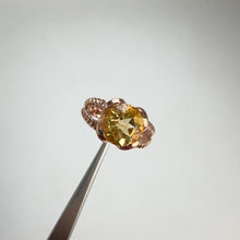 Load and play video in Gallery viewer, 9 mm. Round Cut Yellow Brazilian Citrine Ring
