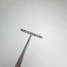 Load and play video in Gallery viewer, 2 mm. Round Cut Blue Violet Tanzanite Half Eternity Ring
