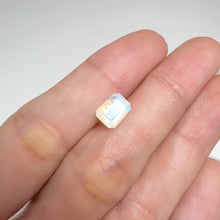 Load and play video in Gallery viewer, 6 x 8 mm. Octagon Cut White Indian Moonstone
