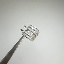 Load and play video in Gallery viewer, 2.3 mm. Square Cut White Brazilian Topaz Cluster Earrings
