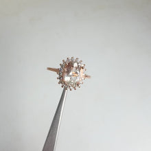 Load and play video in Gallery viewer, 7 x 9 mm. Oval Cut Yellow Brazilian Beryl with Cz Accents Ring
