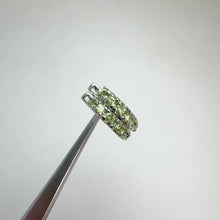 Load and play video in Gallery viewer, 2 mm. Round Cut Green Pakistani Peridot Cluster Earrings
