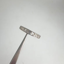 Load and play video in Gallery viewer, 2.5 mm. Square Cut White Brazilian Topaz Half Eternity Ring
