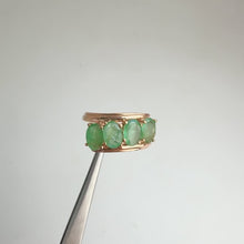Load and play video in Gallery viewer, 4 x 6 mm. Oval Cut Green Brazilian Emerald Cluster Ring
