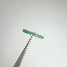 Load and play video in Gallery viewer, 2.5 mm. Round Cut Green Brazilian Emerald Half Eternity Ring
