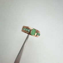 Load and play video in Gallery viewer, 4 x 6 mm. Oval Cut Green Brazilian Emerald Cluster Ring
