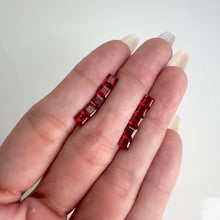 Load and play video in Gallery viewer, Lot of 10 4 mm. Square Cut Red African Garnet
