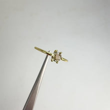 Load and play video in Gallery viewer, 4 mm. Round Cut Multi-coloured Tanzanian Sapphire Stacking Ring
