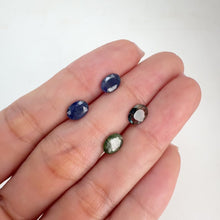 Load and play video in Gallery viewer, 5 x 7 mm. Oval Cut Blue and Green Thai Sapphire
