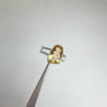 Load and play video in Gallery viewer, 8 x 12 mm. Fancy Cut Yellow Brazilian Cluster Ring
