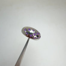 Load and play video in Gallery viewer, 2 mm. Round Cut Purple Uruguayan Amethyst Cluster Ring
