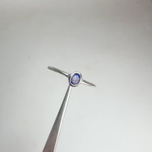 Load and play video in Gallery viewer, 3 x 5 mm. Oval Cut Blue Violet Tanzanite Ring
