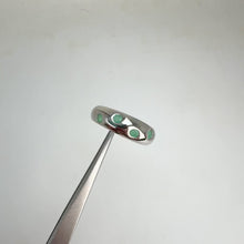 Load and play video in Gallery viewer, 2.5 mm. Round Cut Green Brazilian Emerald Cluster Ring
