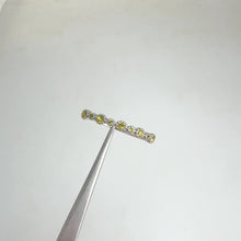 Load and play video in Gallery viewer, 2 mm. Round Cut Yellow Thai Sapphire Cluster Ring
