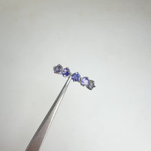 Load and play video in Gallery viewer, 3.5 mm. Round Cut Blue Violet Tanzanite Cluster Ring
