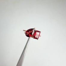 Load and play video in Gallery viewer, 6 x 9 mm. Pear Cut Red African Garnet Ring
