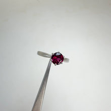 Load and play video in Gallery viewer, 6 mm. Round Cut Purple African Rhodolite Garnet Ring
