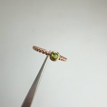 Load and play video in Gallery viewer, 4 mm. Round Cut Green Brazilian Tourmaline Ring
