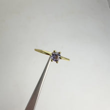 Load and play video in Gallery viewer, 4 mm. Round Cut Multi-coloured Tanzanian Sapphire Stacking Ring
