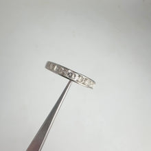 Load and play video in Gallery viewer, 2.5 mm. Square Cut White Brazilian Topaz Half Eternity Ring
