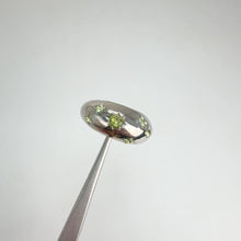 Load and play video in Gallery viewer, 3 mm. Round Cut Green Pakistani Peridot Cluster Ring
