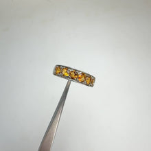 Load and play video in Gallery viewer, 3.5 mm. Round Cut Yellow Brazilian Citrine Cluster Ring
