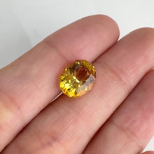 Load and play video in Gallery viewer, 9 x 11 mm. Fancy Oval Cut Yellow Brazilian Citrine
