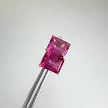 Load and play video in Gallery viewer, 8 x 10 mm. Octagon Cut Pink Brazilian Mystic Topaz Earrings (Blemished)
