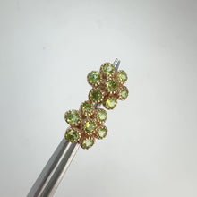 Load and play video in Gallery viewer, 3.5 mm. Round Cut Green Pakistani Peridot Cluster Earrings
