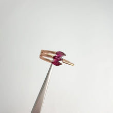 Load and play video in Gallery viewer, 2.5 x 5 mm. Marquise Cut Purple African Rhodolite Garnet Open Ring
