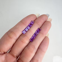 Load and play video in Gallery viewer, Lot of 10 4 mm. Square Cut Purple Brazilian Amethyst
