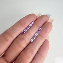 Load and play video in Gallery viewer, Lot of 10 3 x 4 mm. Baguette Cut Purple Brazilian Amethyst
