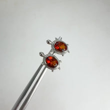 Load and play video in Gallery viewer, 5 x 7 mm. Oval Cut Orange Brazilian Citrine Turtle Earrings

