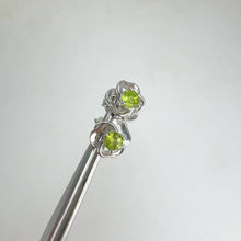 Load and play video in Gallery viewer, 5 mm. Round Cut Green Pakistani Peridot Earrings
