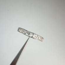 Load and play video in Gallery viewer, 2.5 mm. Square Cut White Brazilian Topaz Half Eternity Ring
