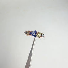 Load and play video in Gallery viewer, Handmade 5 x 6 mm. Trillion Cut Blue Ceylon Sapphire Cluster Ring
