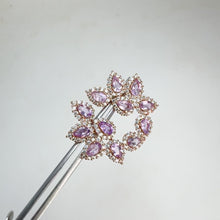 Load and play video in Gallery viewer, 3 x 5 mm. Pear Cut Purple Brazilian Amethyst with Cz Accents Cluster Earrings
