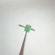 Load and play video in Gallery viewer, 5 x 7 mm. Oval Cut Green Brazilian Emerald Ring
