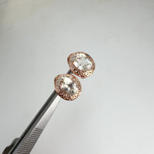 Load and play video in Gallery viewer, 7 x 9 mm. Oval Cut Yellow Brazilian Beryl with Cz Accents Earrings

